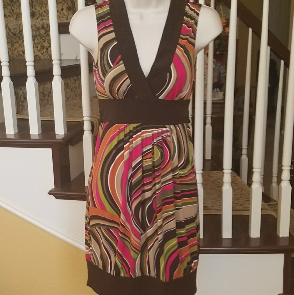 IZ Byer short mini dress ties in back size Small